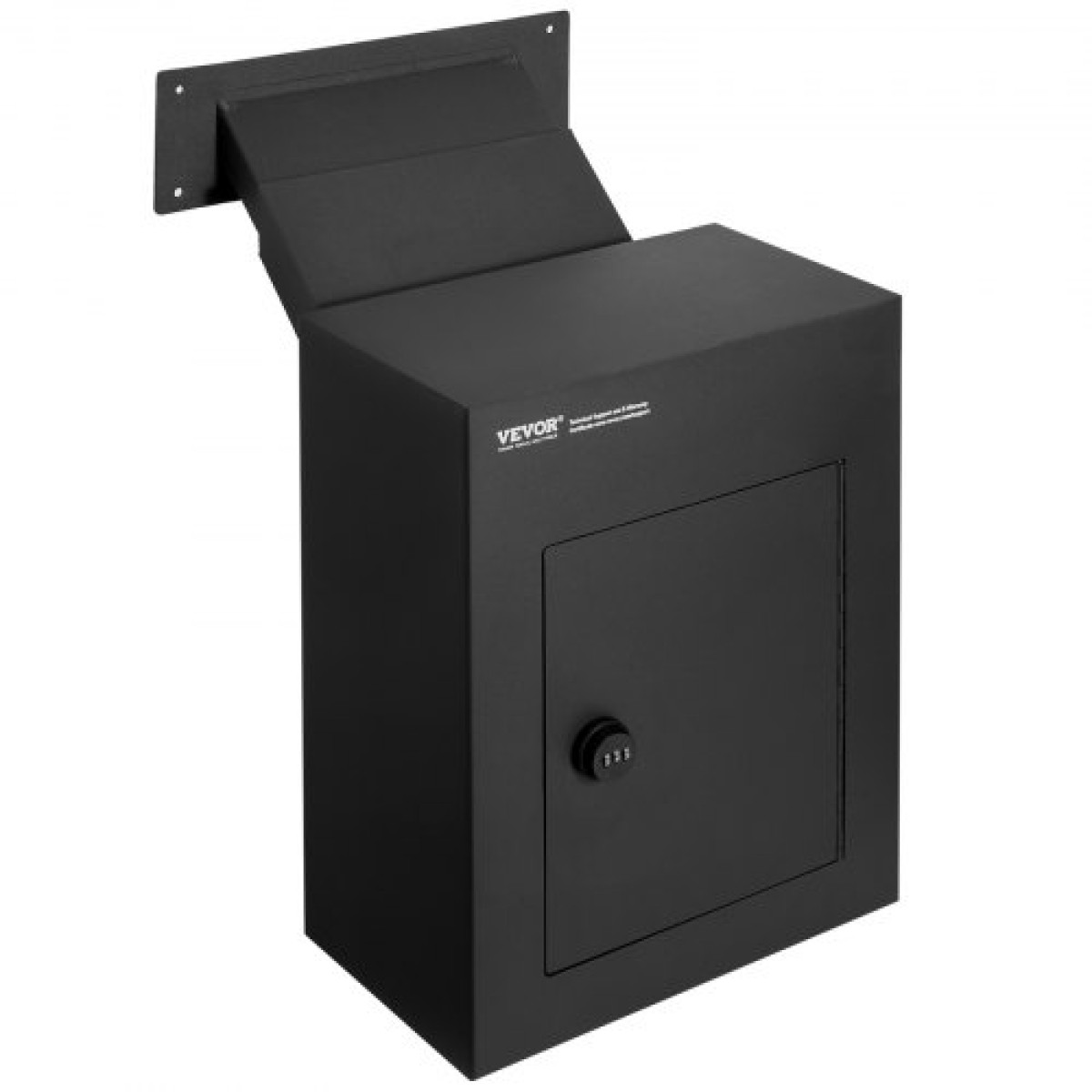 VEVOR Through The Wall Drop Box, Heavy Duty Steel Through the Wall Mailbox with 2,8-7,9" 13" Combination Lock, 13x7x17" Mail Drop Box, Μαύρο