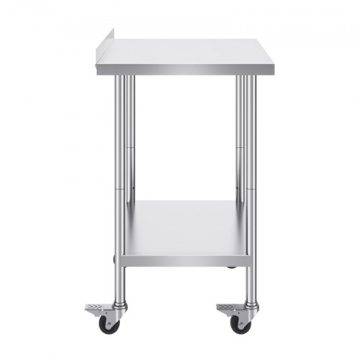 Τραπέζι εργασίας VEVOR 24 x 30 x 40 ιντσών από ανοξείδωτο ατσάλι, Εμπορικό τραπέζι προετοιμασίας φαγητού με τροχούς, τραπέζι εργασίας βαρέως τύπου, μεταλλικό τραπέζι εργασίας με ρυθμιζόμενο ύψος για εστιατόριο, σπίτι και ξενοδοχείο