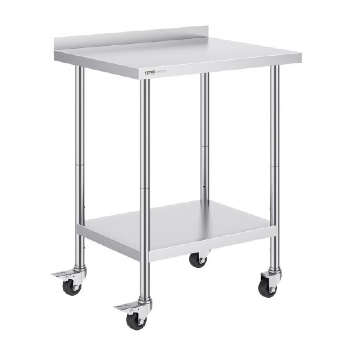 Τραπέζι εργασίας VEVOR 24 x 30 x 40 ιντσών από ανοξείδωτο ατσάλι, Εμπορικό τραπέζι προετοιμασίας φαγητού με τροχούς, τραπέζι εργασίας βαρέως τύπου, μεταλλικό τραπέζι εργασίας με ρυθμιζόμενο ύψος για εστιατόριο, σπίτι και ξενοδοχείο