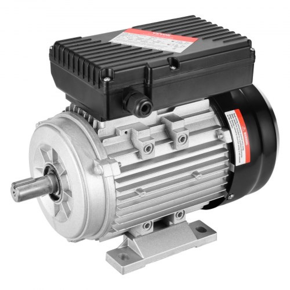 VEVOR Ηλεκτρικός κινητήρας 0,75KW 1400 rpm, AC 220~240V 5,45A, 80, Πλαίσιο B3, Μονοφασικός κινητήρας αεροσυμπιεστή, άξονας με κλειδί 19mm, περιστροφή CW/CCW για γεωργικά μηχανήματα και γενικό εξοπλισμό