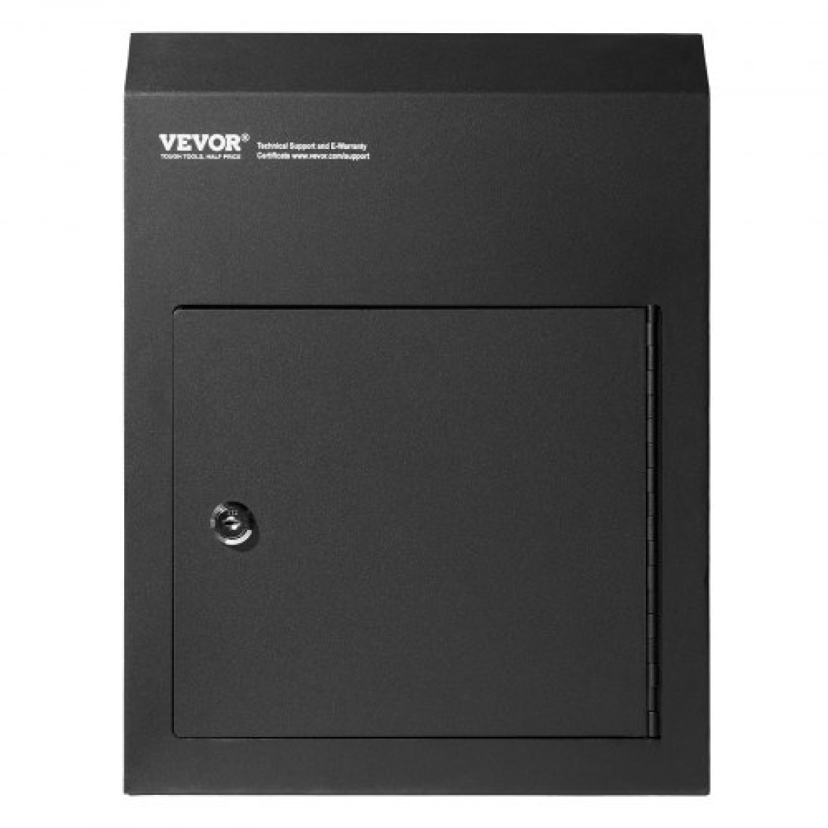 VEVOR Through The Door Key Drop Box 30,5x15,2x40,6 cm γραμματοκιβώτιο με κλειδαριά 4,6 cm 30,5 cm Μαύρο
