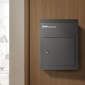 VEVOR Through The Door Key Drop Box 30,5x15,2x40,6 cm γραμματοκιβώτιο με κλειδαριά 4,6 cm 30,5 cm Μαύρο