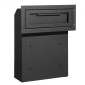 VEVOR Through The Door Key Drop Box 30,5x15,2x40,6 cm γραμματοκιβώτιο με κλειδαριά 4,6 cm 30,5 cm Μαύρο