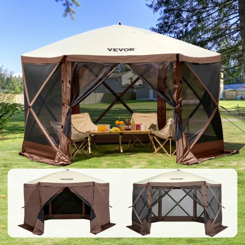 VEVOR Pop Up Gazebo Tent Pop-Up Screen Tent Sided Canopy Sun