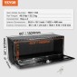VEVOR Underbody Truck Box, 60" x 24" x 24" Pickup Storage Box, Heavy Duty Diamond Plate Tool Box με κλειδαριά και κλειδιά, Αδιάβροχο κουτί αποθήκευσης τρέιλερ με μάνταλο T-handle για φορτηγό, φορτηγό, ρυμουλκούμενο
