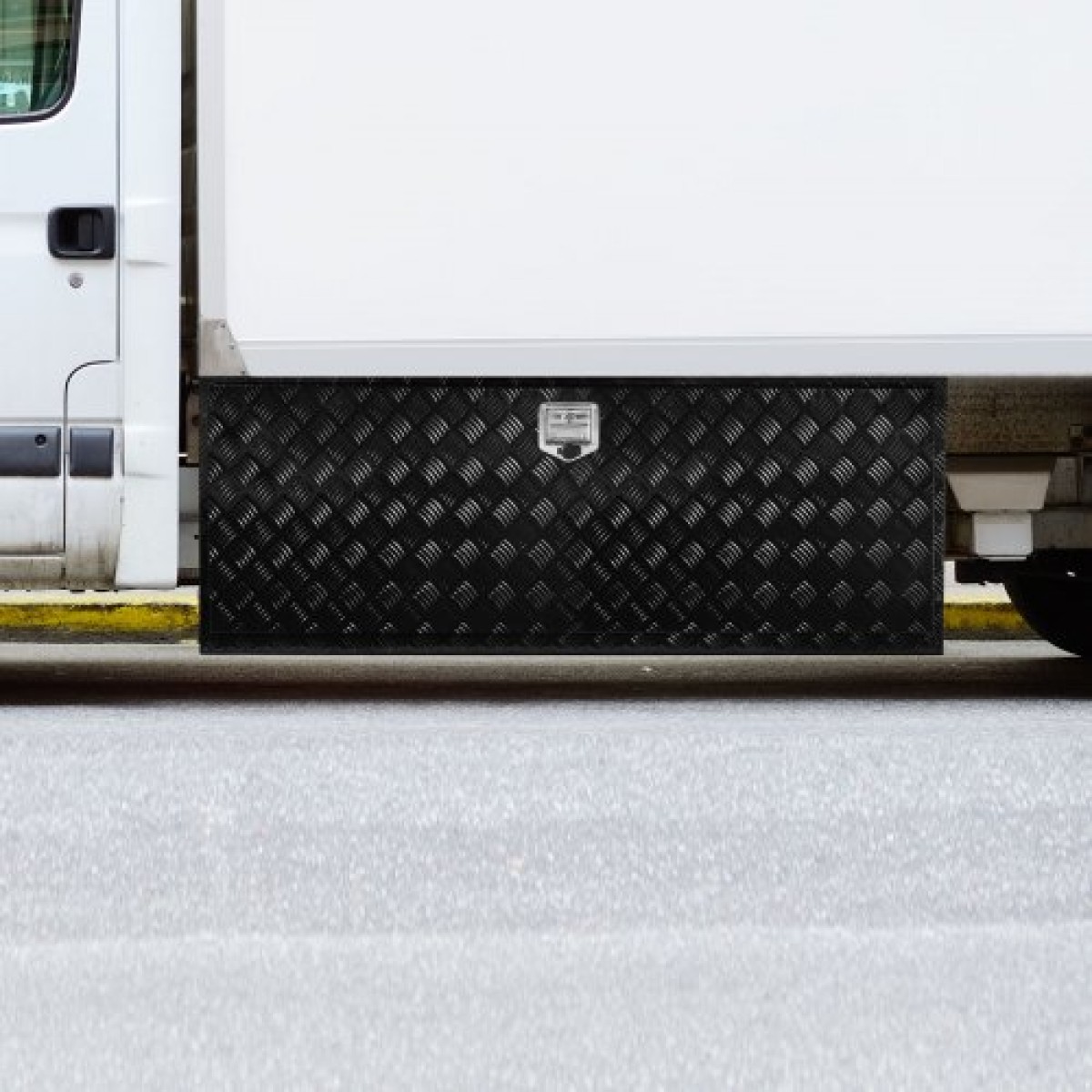 VEVOR Underbody Truck Box, 60" x 24" x 24" Pickup Storage Box, Heavy Duty Diamond Plate Tool Box με κλειδαριά και κλειδιά, Αδιάβροχο κουτί αποθήκευσης τρέιλερ με μάνταλο T-handle για φορτηγό, φορτηγό, ρυμουλκούμενο