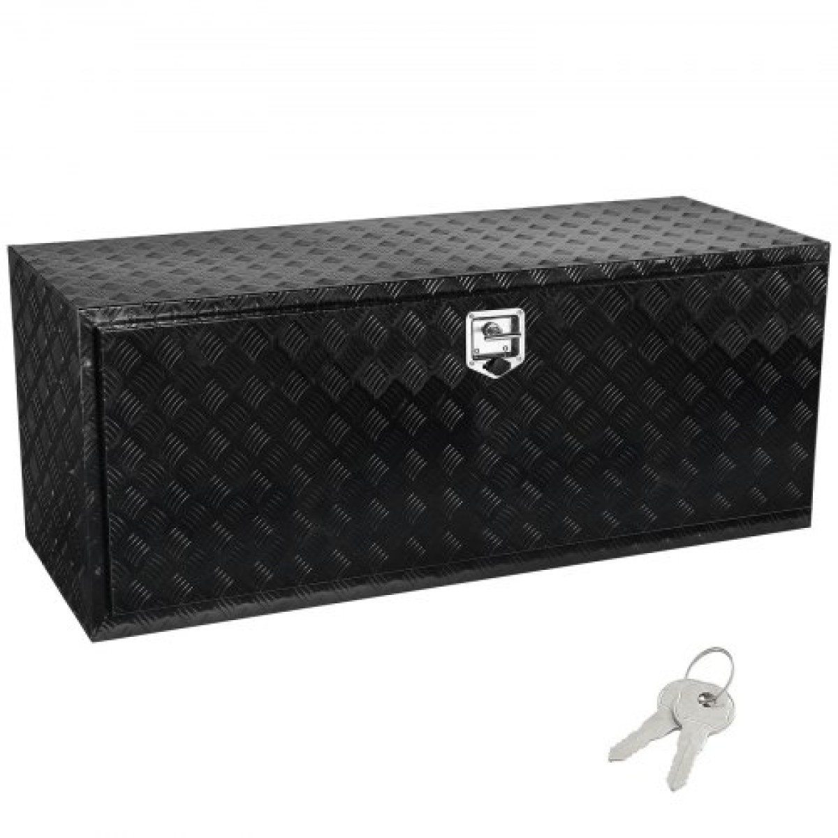 VEVOR Underbody Truck Box, 60" x 24" x 24" Pickup Storage Box, Heavy Duty Diamond Plate Tool Box με κλειδαριά και κλειδιά, Αδιάβροχο κουτί αποθήκευσης τρέιλερ με μάνταλο T-handle για φορτηγό, φορτηγό, ρυμουλκούμενο