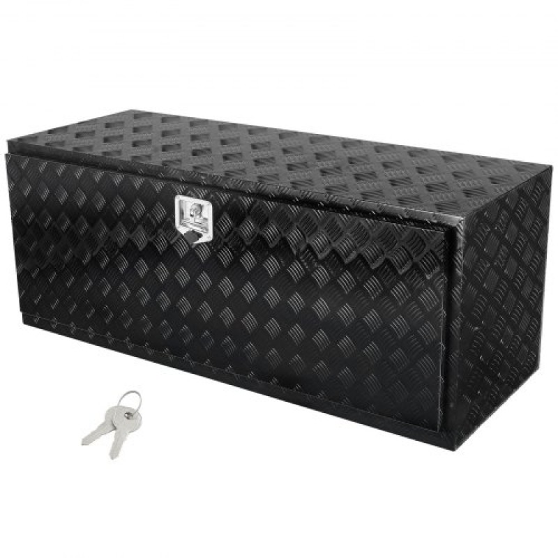 VEVOR Underbody Truck Box, 60" x 24" x 24" Pickup Storage Box, Heavy Duty Diamond Plate Tool Box με κλειδαριά και κλειδιά, Αδιάβροχο κουτί αποθήκευσης τρέιλερ με μάνταλο T-handle για φορτηγό, φορτηγό, ρυμουλκούμενο