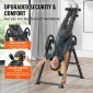 VEVOR Inversion Table, 300lbs Capacity Heavy Duty Inversion Table, Μηχάνημα φορείου πλάτης αποσυμπίεσης, Εξοπλισμός προπόνησης δύναμης με προσκέφαλο, κλειδαριά αστραγάλου, ρυθμιζόμενη προστατευτική ζώνη, πορτοκαλί/μαύρο