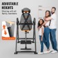 VEVOR Inversion Table, 300lbs Capacity Heavy Duty Inversion Table, Μηχάνημα φορείου πλάτης αποσυμπίεσης, Εξοπλισμός προπόνησης δύναμης με προσκέφαλο, κλειδαριά αστραγάλου, ρυθμιζόμενη προστατευτική ζώνη, πορτοκαλί/μαύρο