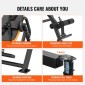 VEVOR Inversion Table, 300lbs Capacity Heavy Duty Inversion Table, Μηχάνημα φορείου πλάτης αποσυμπίεσης, Εξοπλισμός προπόνησης δύναμης με προσκέφαλο, κλειδαριά αστραγάλου, ρυθμιζόμενη προστατευτική ζώνη, πορτοκαλί/μαύρο