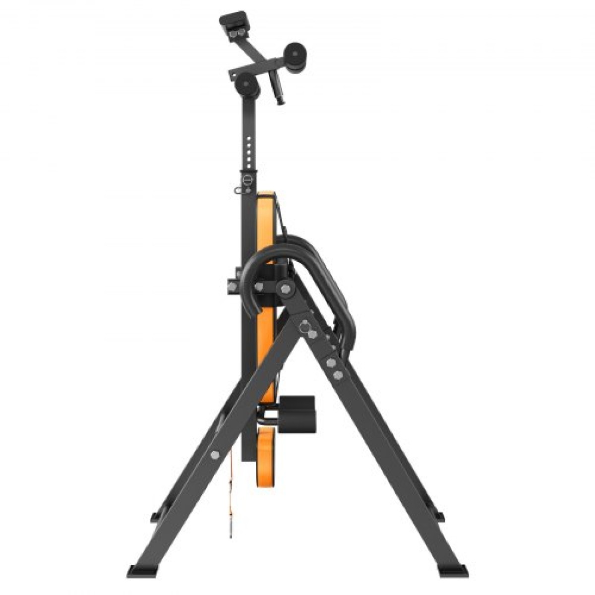 VEVOR Inversion Table, 300lbs Capacity Heavy Duty Inversion Table, Μηχάνημα φορείου πλάτης αποσυμπίεσης, Εξοπλισμός προπόνησης δύναμης με προσκέφαλο, κλειδαριά αστραγάλου, ρυθμιζόμενη προστατευτική ζώνη, πορτοκαλί/μαύρο