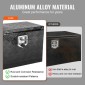 VEVOR Underbody Truck Box, 24" x 12" x 14" Pickup Storage Box, Heavy Duty Diamond Plate Tool Box με κλειδαριά και κλειδιά, Αδιάβροχο κουτί αποθήκευσης τρέιλερ με μάνταλο T-handle για φορτηγό, φορτηγό, ρυμουλκούμενο
