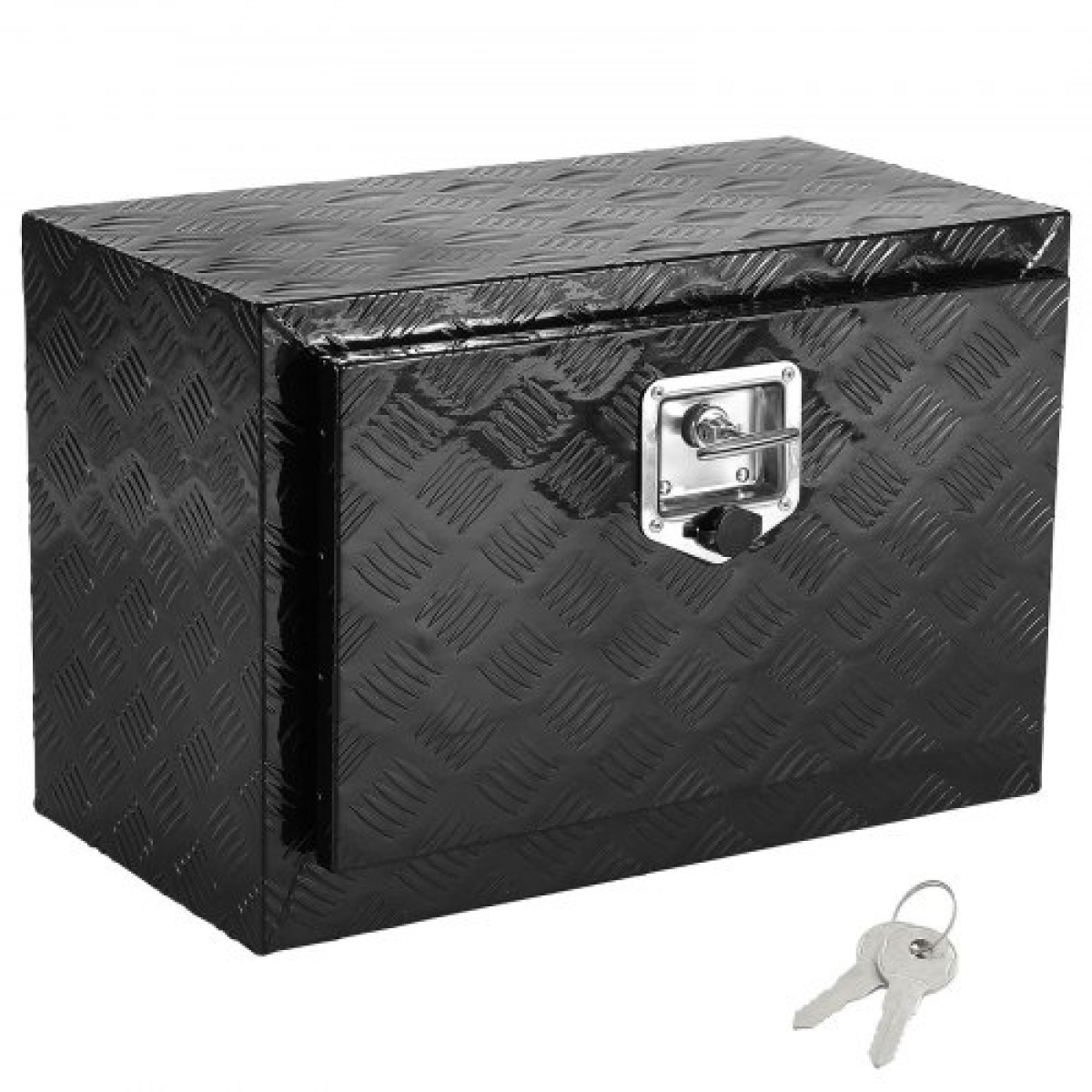 VEVOR Underbody Truck Box, 24" x 12" x 14" Pickup Storage Box, Heavy Duty Diamond Plate Tool Box με κλειδαριά και κλειδιά, Αδιάβροχο κουτί αποθήκευσης τρέιλερ με μάνταλο T-handle για φορτηγό, φορτηγό, ρυμουλκούμενο