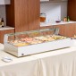 Εμπορικός θερμαντήρας φαγητού VEVOR, Ηλεκτρικός θερμαντήρας φαγητού 1700W από ανοξείδωτο ατσάλι με γυάλινο κάλυμμα, Μπουφές πάγκου 8 ταψιών Bain Marie με σούπα και διάτρητες κουτάλες, για κέτερινγκ, εστιατόριο και πάρτι
