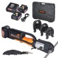 VEVOR Press Tool and Battery Kit, Pro Press Tool, Electric Pipe Crimping Tool with M15, M22, M28 Jaws, Press Tool Kit με 2 τμχ μπαταρία 18V 4.0Ah, γρήγορο φορτιστή και θήκη μεταφοράς