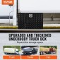 VEVOR Underbody Truck Box, 36" x 24" x 24" Pickup Storage Box, Heavy Duty Aluminium Diamond Plate Tool Box με κλειδαριά και κλειδιά, Αδιάβροχο κουτί αποθήκευσης τρέιλερ με μάνταλο T-Handle για φορτηγό, φορτηγό, ρυμουλκούμενο