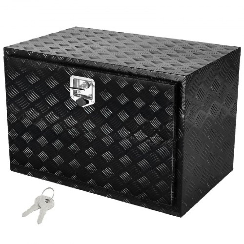 VEVOR Underbody Truck Box, 36" x 24" x 24" Pickup Storage Box, Heavy Duty Aluminium Diamond Plate Tool Box με κλειδαριά και κλειδιά, Αδιάβροχο κουτί αποθήκευσης τρέιλερ με μάνταλο T-Handle για φορτηγό, φορτηγό, ρυμουλκούμενο