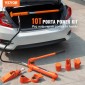 VEVOR 10 Ton Porta Power Kit, Φορητός υδραυλικός γρύλος με λάστιχο λαδιού 4,6 ft/1,4 m, κιτ επισκευής πλαισίου αυτοκινήτου με θήκη αποθήκευσης για επισκευή αυτοκινήτου, φορτηγό, αγρόκτημα