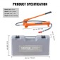 VEVOR 10 Ton Porta Power Kit, Φορητός υδραυλικός γρύλος με λάστιχο λαδιού 4,6 ft/1,4 m, κιτ επισκευής πλαισίου αυτοκινήτου με θήκη αποθήκευσης για επισκευή αυτοκινήτου, φορτηγό, αγρόκτημα