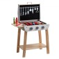 VEVOR Wooden Play Barbecue Toy Grill, Kids Grill Playset with Play Food and Grilling Tools, Wooden Play Food Kitchen αξεσουάρ (21 ΤΕΜ), Pretend Play Μαγειρικό παιχνίδι για νήπια Αγόρια Κορίτσια Ηλικίας 3+ Δώρο
