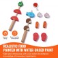 VEVOR Wooden Play Barbecue Toy Grill, Kids Grill Playset with Play Food and Grilling Tools, Wooden Play Food Kitchen αξεσουάρ (21 ΤΕΜ), Pretend Play Μαγειρικό παιχνίδι για νήπια Αγόρια Κορίτσια Ηλικίας 3+ Δώρο