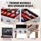 VEVOR Wooden Play Barbecue Toy Grill, Kids Grill Playset with Play Food and Grilling Tools, Wooden Play Food Kitchen αξεσουάρ (21 ΤΕΜ), Pretend Play Μαγειρικό παιχνίδι για νήπια Αγόρια Κορίτσια Ηλικίας 3+ Δώρο