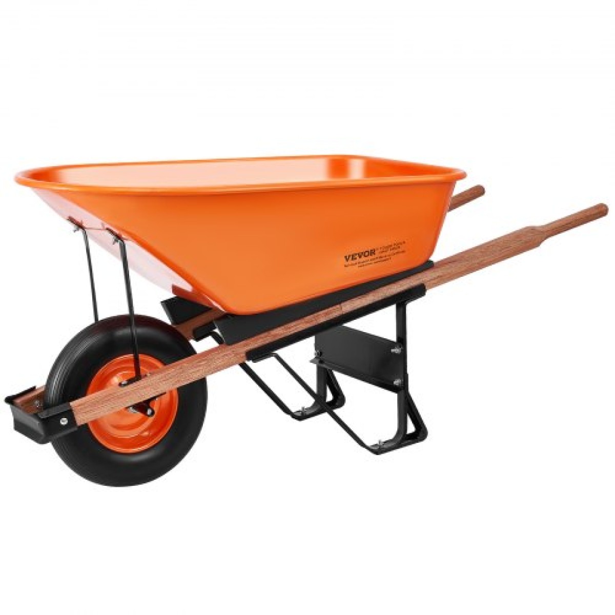 Καρότσι VEVOR Καρότσι, 6 Cu.Ft.Φορτίο & χωρητικότητα 330 λίβρες, καροτσάκι με ένα τροχό Garden Dump Barrow με μεταλλικό χερούλι &  16"  φαρδιές ρόδες, εύκολη φόρτωση Utility Yard Cart & Wagons for Lawn Farm