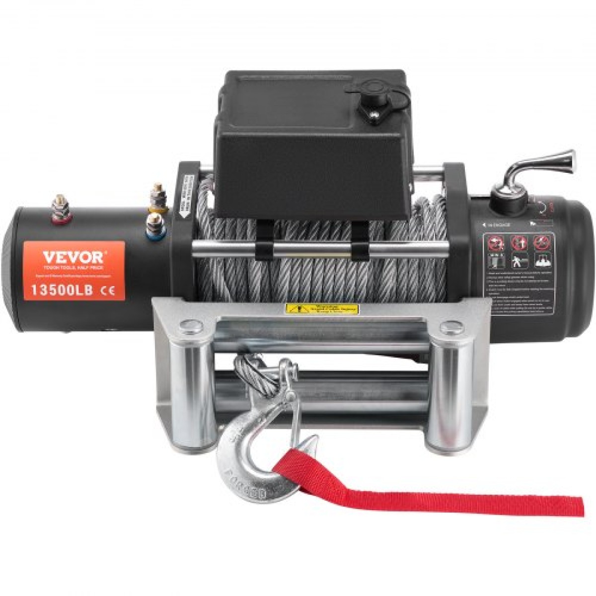 VEVOR Electric Winch Truck 6123,5 kg Ατσάλινο καλώδιο IP65 αδιάβροχο τηλεχειριστήριο