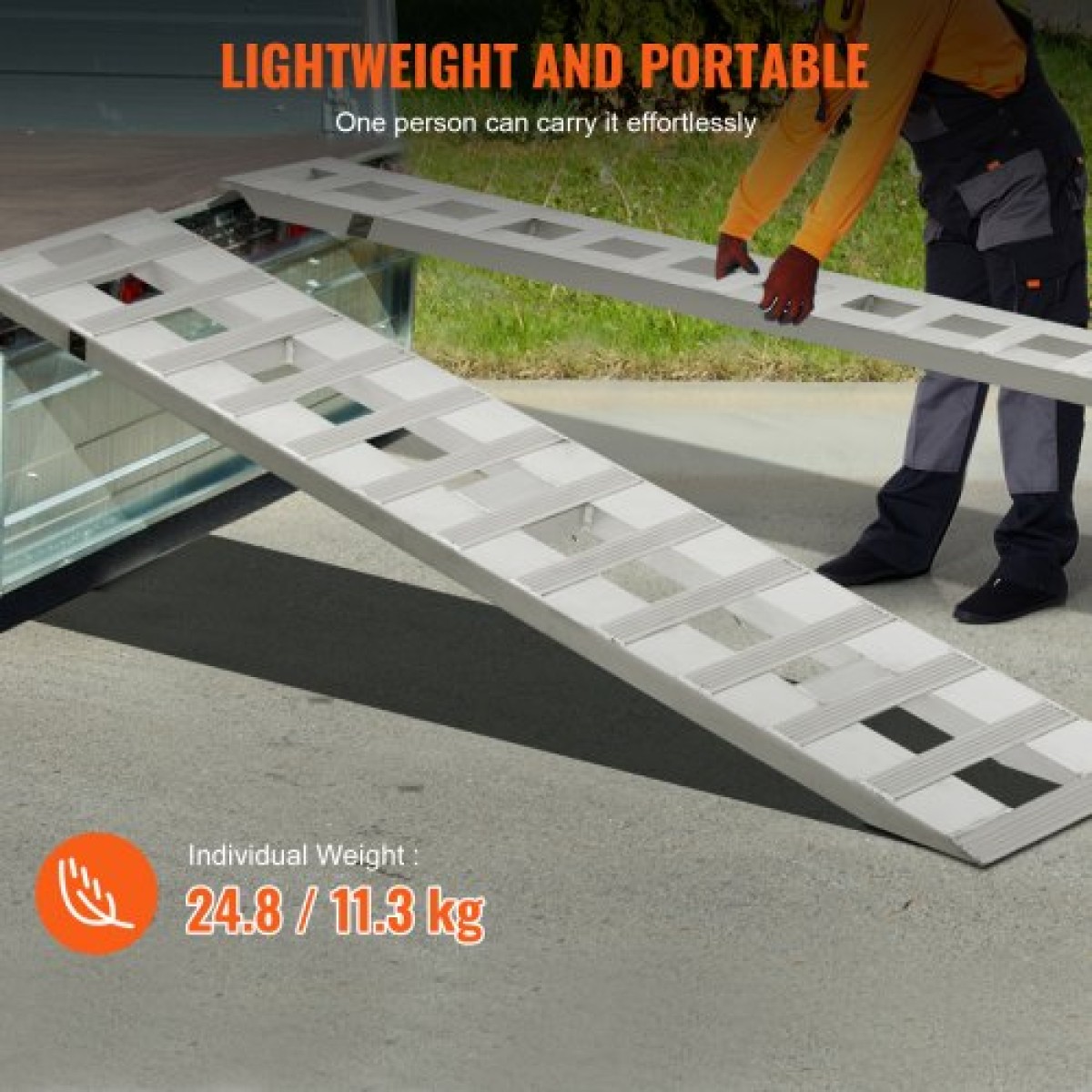 VEVOR 182,9x38,1 cm Ράμπες Αλουμινίου 2721,6 kg Χωρητικότητα ράμπες φόρτωσης 2 ΤΕΜ