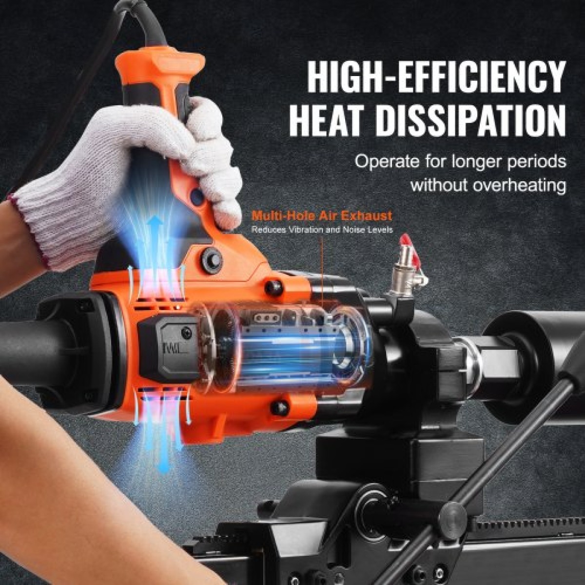 Μηχάνημα τρυπανιού VEVOR Core 2,03-16 cm Dia 2000W Handheld and Stand Core Drill Rig
