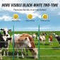 VEVOR Electric Fence Wire, 656Ft 200M Portable Polywire, 1/4" Diameter 6 Inox Strands for Αξιόπιστη αγωγιμότητα και UV, Αντοχή στη σκουριά, Σχοινί περίφραξης για άλογα, βοοειδή, ζώα