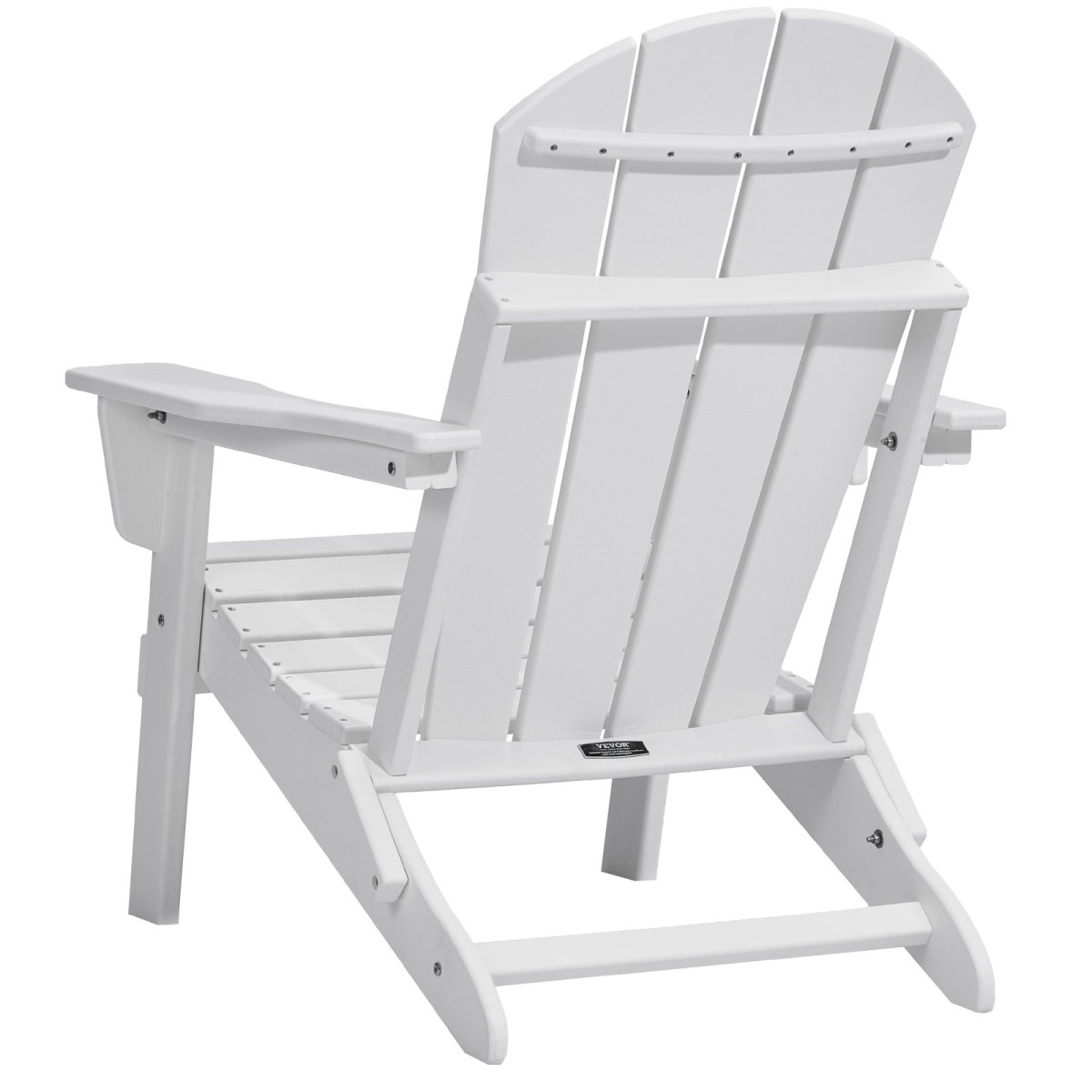 Καρέκλα VEVOR Adirondack Πλαστική, Σετ 2 Φορητή Πτυσσόμενη Πυροσβεστική Καρέκλα Παντός Καιρού, Καρέκλα Αίθριου εξωτερικού χώρου Adirondack με ποτηροθήκη, με Χαλαρωτικό Μπράτσο Εργονομικό, για Κήπο, Πίσω αυλή - Λευκό