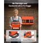 Κουτιά φωλιάς VEVOR Chicken, 3 θήκες, μεταλλικά κουτιά ωοτοκίας με προστατευτικά συλλεκτικά καπάκια, κουτί φωλιάς που ανοίγει, εύκολο στη συναρμολόγηση, ιδανικά για κότες, πάπιες, κοτόπουλα και άλλα πουλερικά, πορτοκάλι