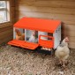 Κουτιά φωλιάς VEVOR Chicken, 3 θήκες, μεταλλικά κουτιά ωοτοκίας με προστατευτικά συλλεκτικά καπάκια, κουτί φωλιάς που ανοίγει, εύκολο στη συναρμολόγηση, ιδανικά για κότες, πάπιες, κοτόπουλα και άλλα πουλερικά, πορτοκάλι