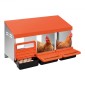 Κουτιά φωλιάς VEVOR Chicken, 3 θήκες, μεταλλικά κουτιά ωοτοκίας με προστατευτικά συλλεκτικά καπάκια, κουτί φωλιάς που ανοίγει, εύκολο στη συναρμολόγηση, ιδανικά για κότες, πάπιες, κοτόπουλα και άλλα πουλερικά, πορτοκάλι