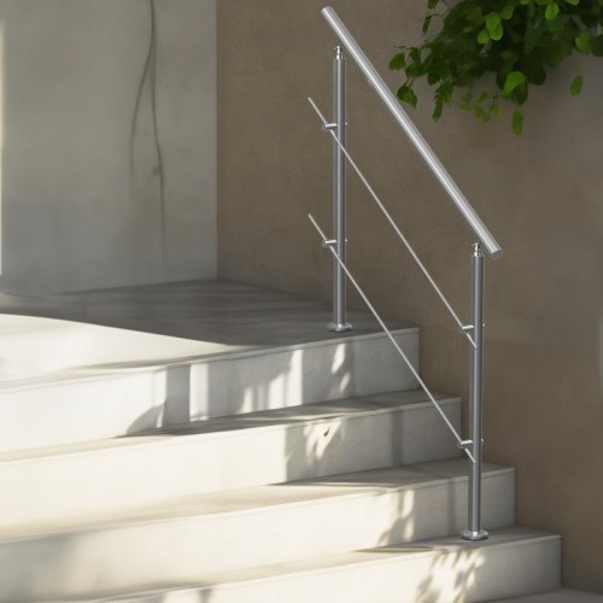 VEVOR 119,9 cm Χειρολαβές για Εξωτερικά σκαλοπάτια 2 Εγκάρσιες ράβδοι Σκάλα για Βεράντα