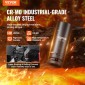 VEVOR Impact Socket Set 130 Piece 3/8" & 1/2" - SAE & Metric Drive Socket Set - 6 Point Cr-Mo Alloy Steel for Auto Repair - Εύκολα στην ανάγνωση ενδείξεις μεγέθους - Περιλαμβάνει θήκη αποθήκευσης