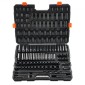 VEVOR Impact Socket Set 130 Piece 3/8" & 1/2" - SAE & Metric Drive Socket Set - 6 Point Cr-Mo Alloy Steel for Auto Repair - Εύκολα στην ανάγνωση ενδείξεις μεγέθους - Περιλαμβάνει θήκη αποθήκευσης
