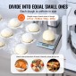 VEVOR Dough Divider Rounder, 18PCS Manual Dough Equal Divider Machine, 2,11oz - 9,88oz Χειροπίεση Κόφτης ζύμης με δίσκο και λεπίδα από ανοξείδωτο ατσάλι 304, Αρτοποιός για αρτοποιεία, εστιατόριο, εμπορικό