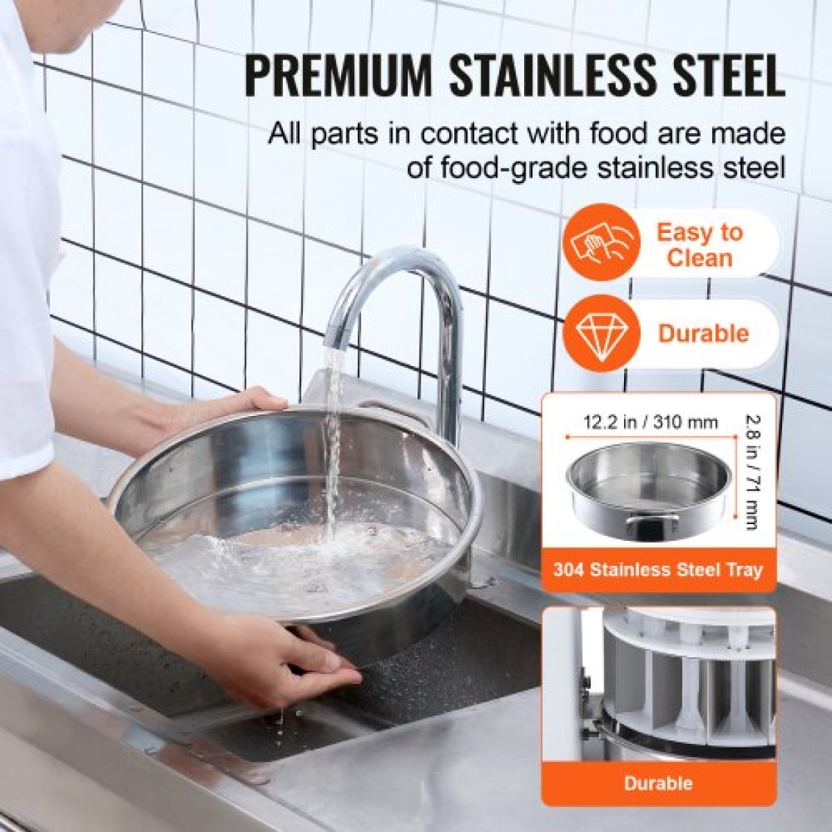 VEVOR Dough Divider Rounder, 18PCS Manual Dough Equal Divider Machine, 2,11oz - 9,88oz Χειροπίεση Κόφτης ζύμης με δίσκο και λεπίδα από ανοξείδωτο ατσάλι 304, Αρτοποιός για αρτοποιεία, εστιατόριο, εμπορικό