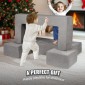 VEVOR Παιδικός καναπές, 4 τμχ Modular Kids Play Καναπές, Καναπές για νήπια-κρεβάτι, Παιδική Καρέκλα Έπιπλα Playroom, Παιδικός τμηματικός καναπές με αφαιρούμενο κάλυμμα για παιδιά, κορίτσια και αγόρια, γκρι