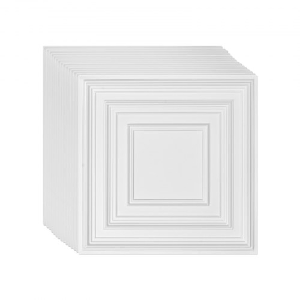 Πλακάκια οροφής VEVOR 12-συσκευασία 61 cm x 61 cm PVC Εύκολη τοποθέτηση Λευκό μοτίβο μανταλάκι