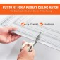 Πλακάκια οροφής VEVOR 12-συσκευασία 61 cm x 61 cm PVC Εύκολη τοποθέτηση Λευκό μοτίβο μανταλάκι