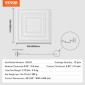 Πλακάκια οροφής VEVOR 12-συσκευασία 61 cm x 61 cm PVC Εύκολη τοποθέτηση Λευκό μοτίβο μανταλάκι