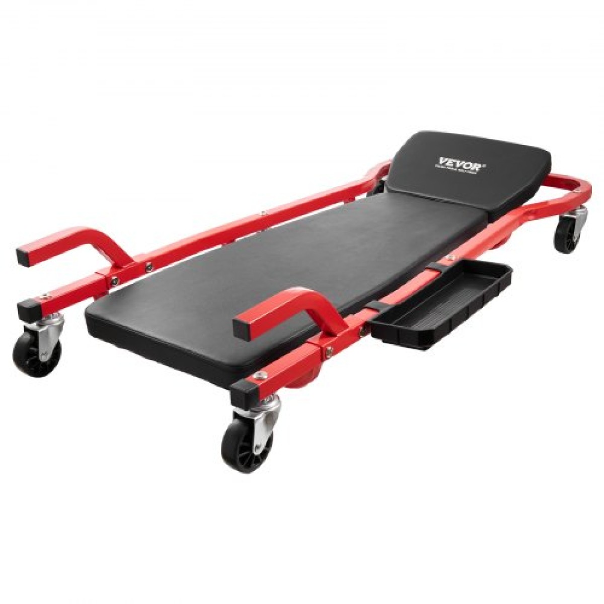 VEVOR Mechanic Garage Creeper, 1118 mm, χωρητικότητας 136,1 kg Automotive Rolling Creeper με 6 ρυθμιζόμενους τροχούς, ρυθμιζόμενο δίσκο εργαλείου προσκέφαλου, βαρέως τύπου ατσάλινο πλαίσιο για γκαράζ, επισκευαστήρια και DIY