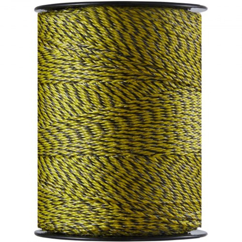 VEVOR Electric Fence Wire, 3366Ft 1026M Portable Polywire, 1/8" Diameter 6 Inox Strands for Αξιόπιστη αγωγιμότητα και UV, Αντοχή στη σκουριά, Σχοινί περίφραξης για άλογα, βοοειδή, ζώα