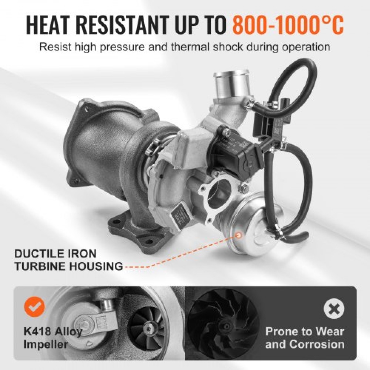 VEVOR Turbo Turbo Charger Ford Escape 2013-2016 with Gasket Kit, Turbo Charger Replacement for Fusion 2013-2014 Fiesta Transit Car Engines, Συμβατό με 54399700144 CJ5G6K682DA Vahaha