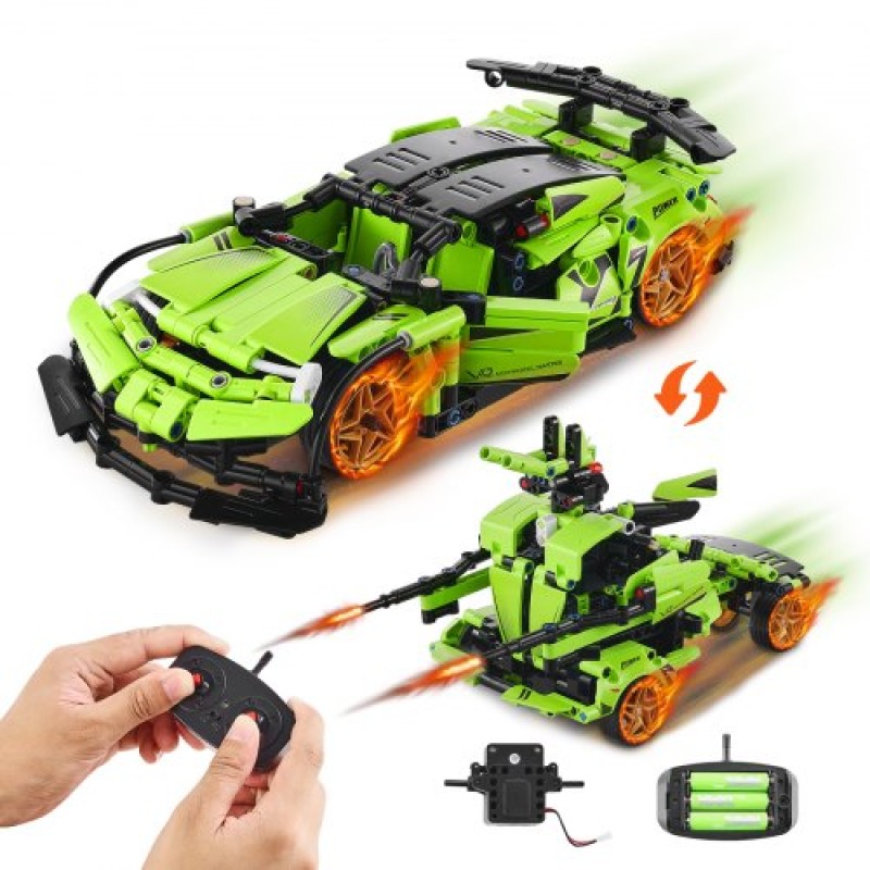 VEVOR STEM Building Toys for Children, 2-in-1 461 PCS Blocks, Remote control Building Car Kits Remote & APP Controlled Car/Robot, RC STEM Robots Building Set Δώρα για αγόρια κορίτσια 6+ ετών