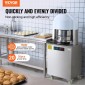 VEVOR Electric Divider Dough, 20PCS Automatic Dough Dividing Machine cutting, 2.12oz - 9.17oz Equal Duugh Cutter with Pure Copper Motor and 304 Inox Trade Tray, for Bakery, Restaurant